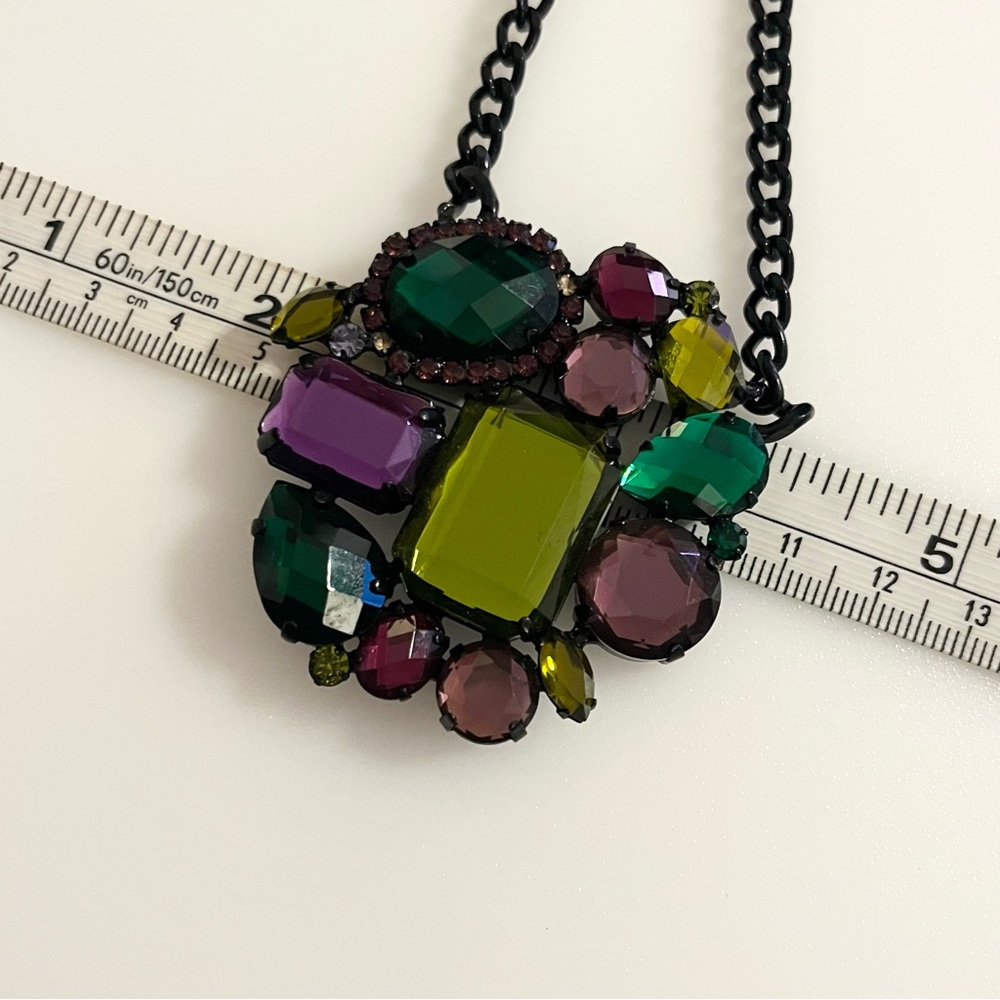 Bohm Multicolored Geometric Faceted Gemstone Gree… - image 3